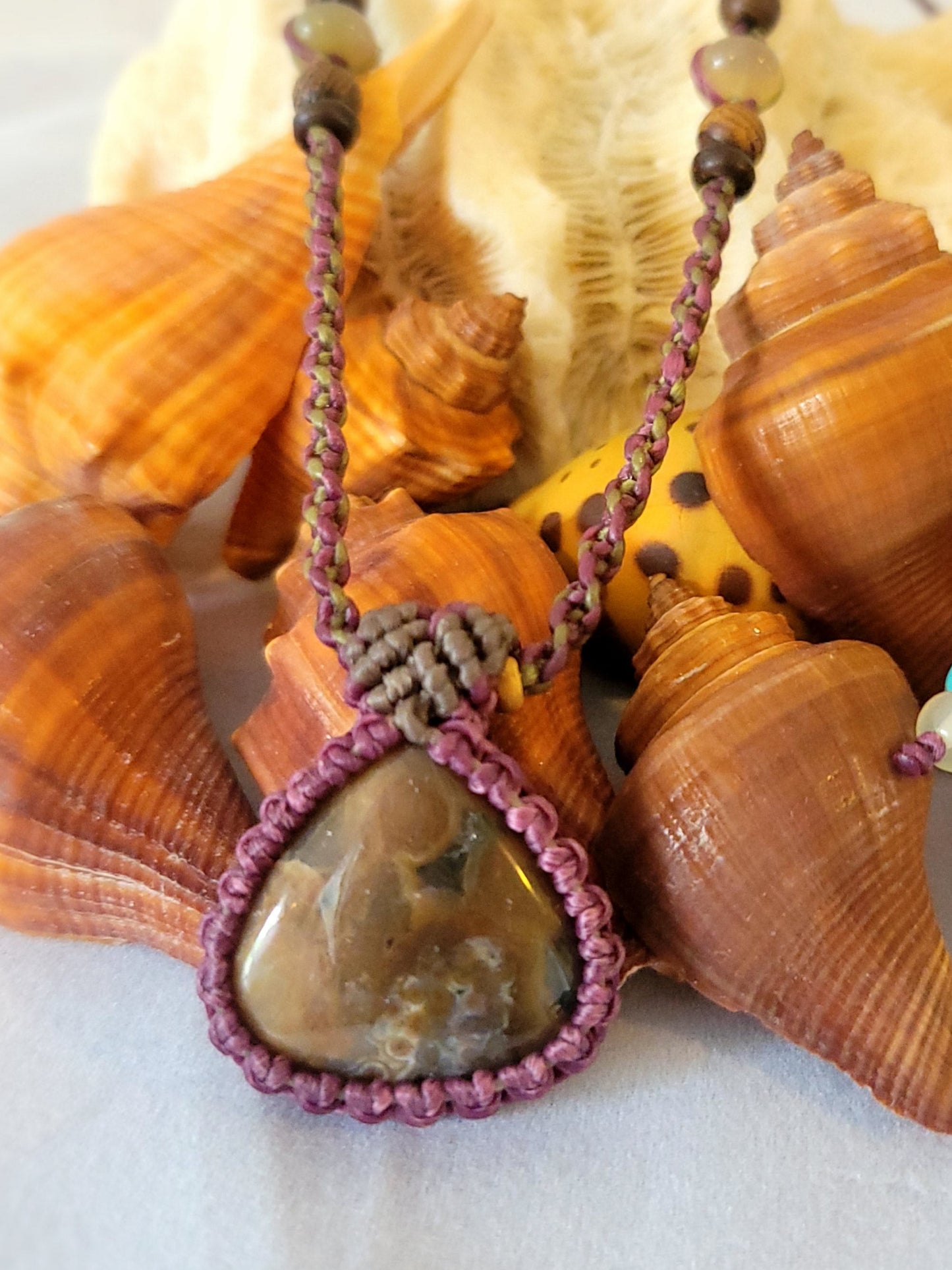 Moss Agate Pendant Necklace