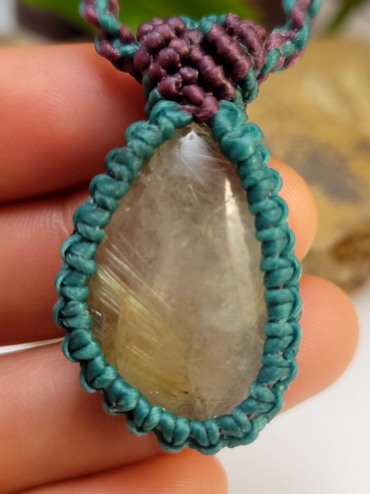 Golden Quartz Pendant