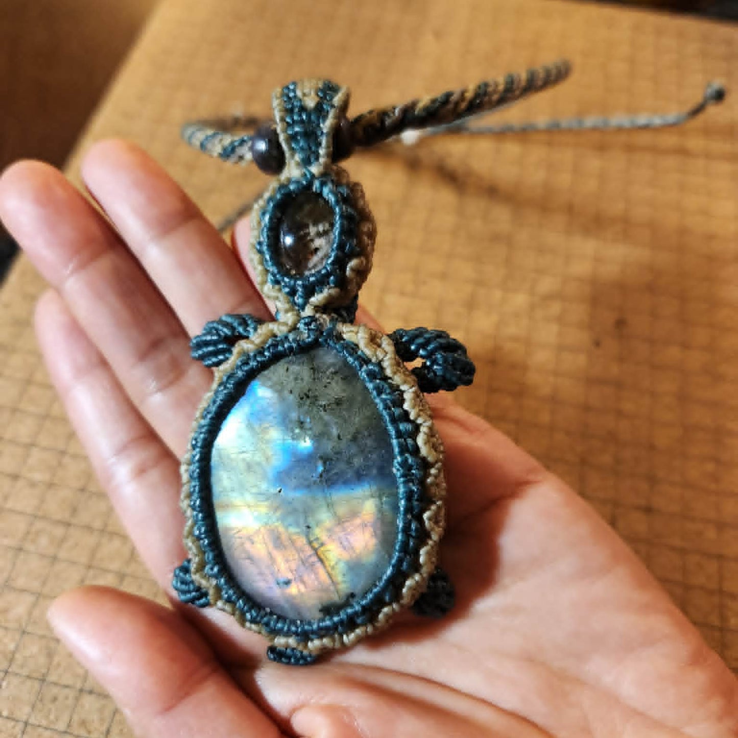 Labradorite Sea Turtle Necklace