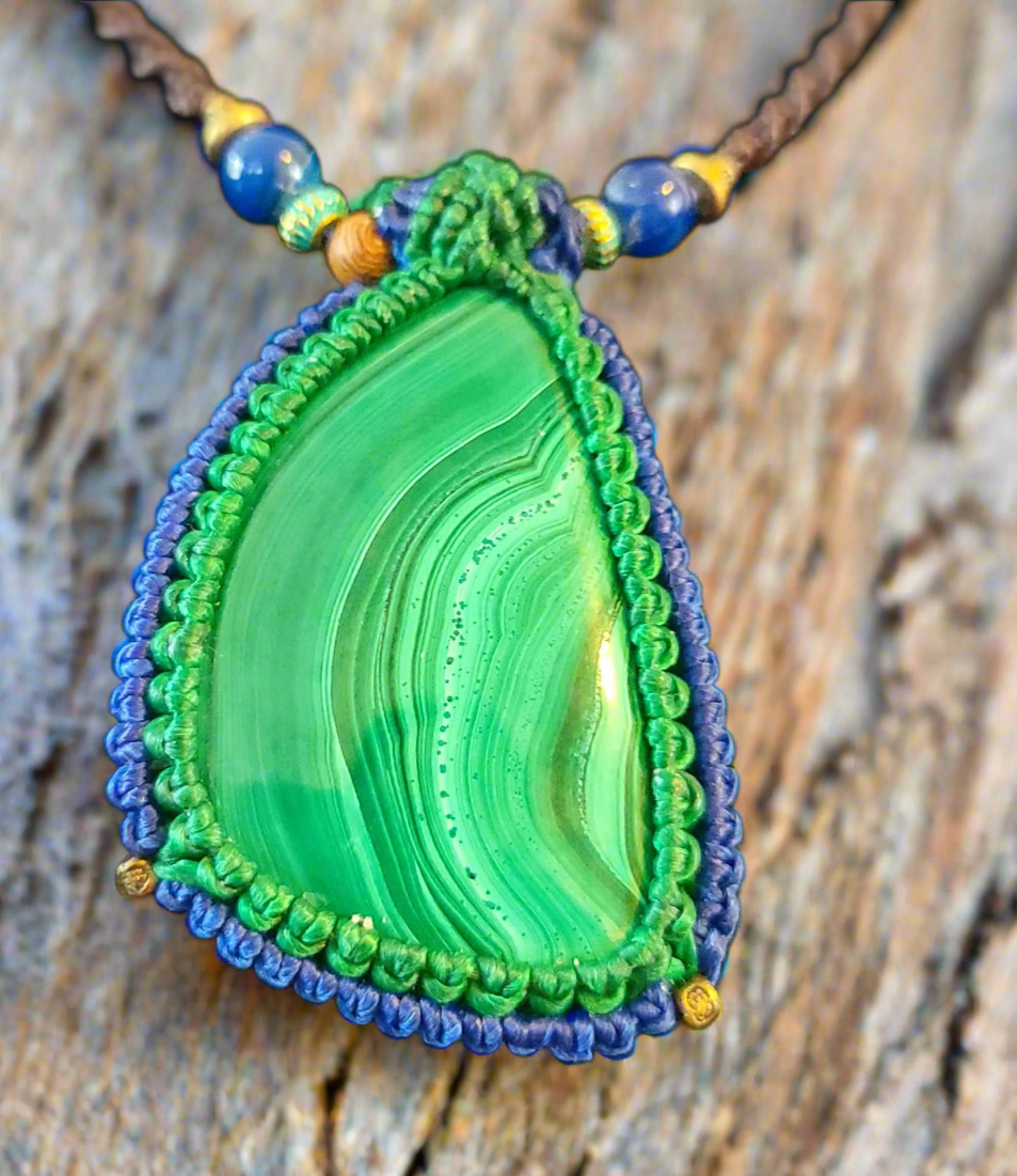 amulet Malachite necklace 4mm×40cm amulet Malachite necklace 4mm×40cm