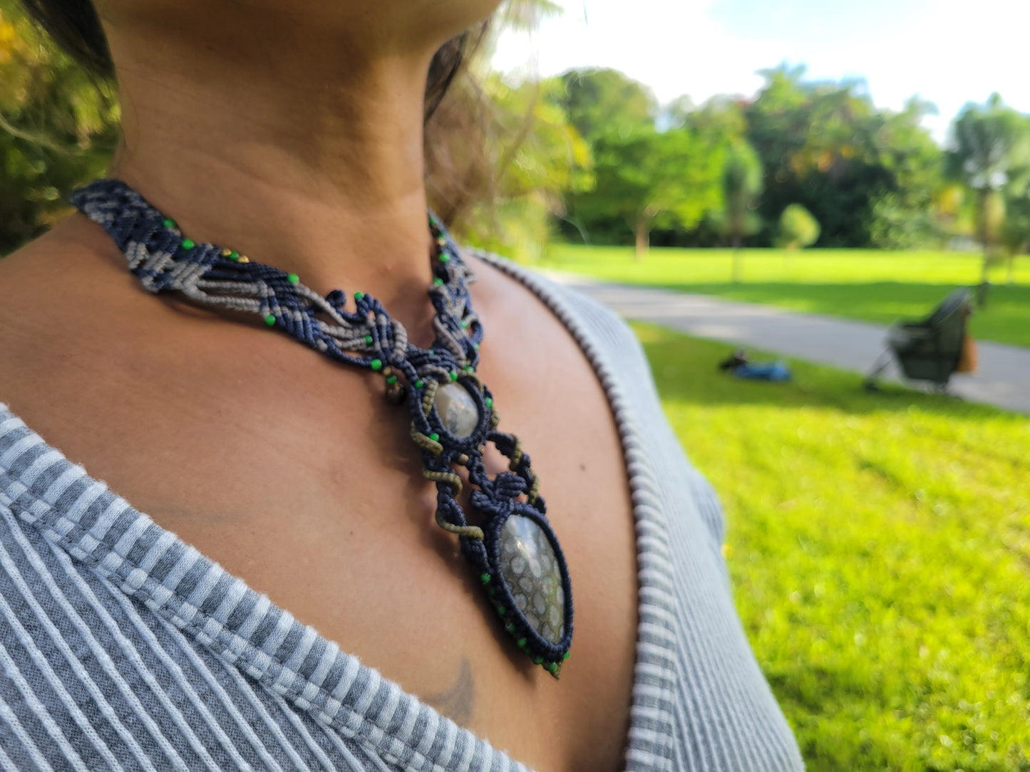 Ocean Jewelry necklace inspired by ancient seas and fossils