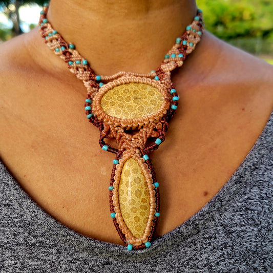 Fossil Coral Necklace - Sea-Inspired Jewelry