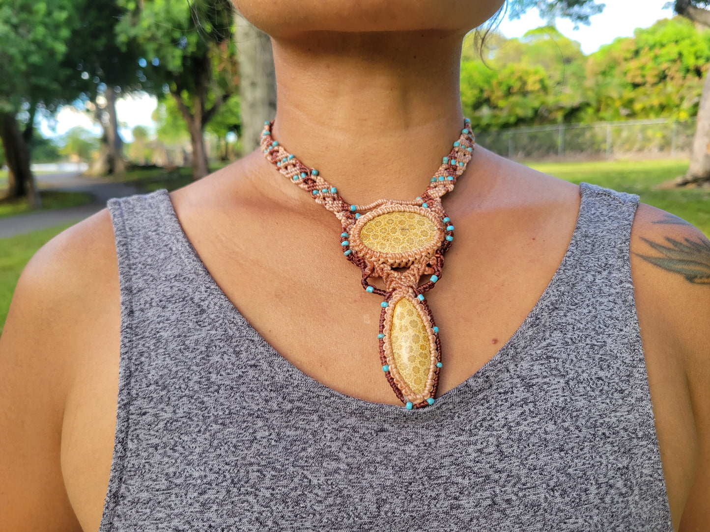 Fossil Coral Necklace - Sea-Inspired Jewelry