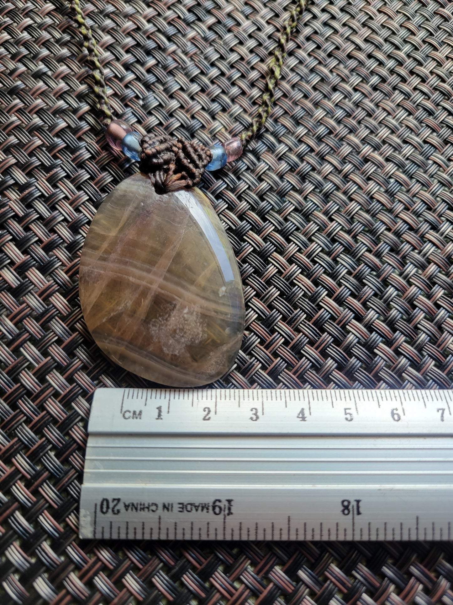 Handmade Fluorite Pendant Necklace for festival and hippie style