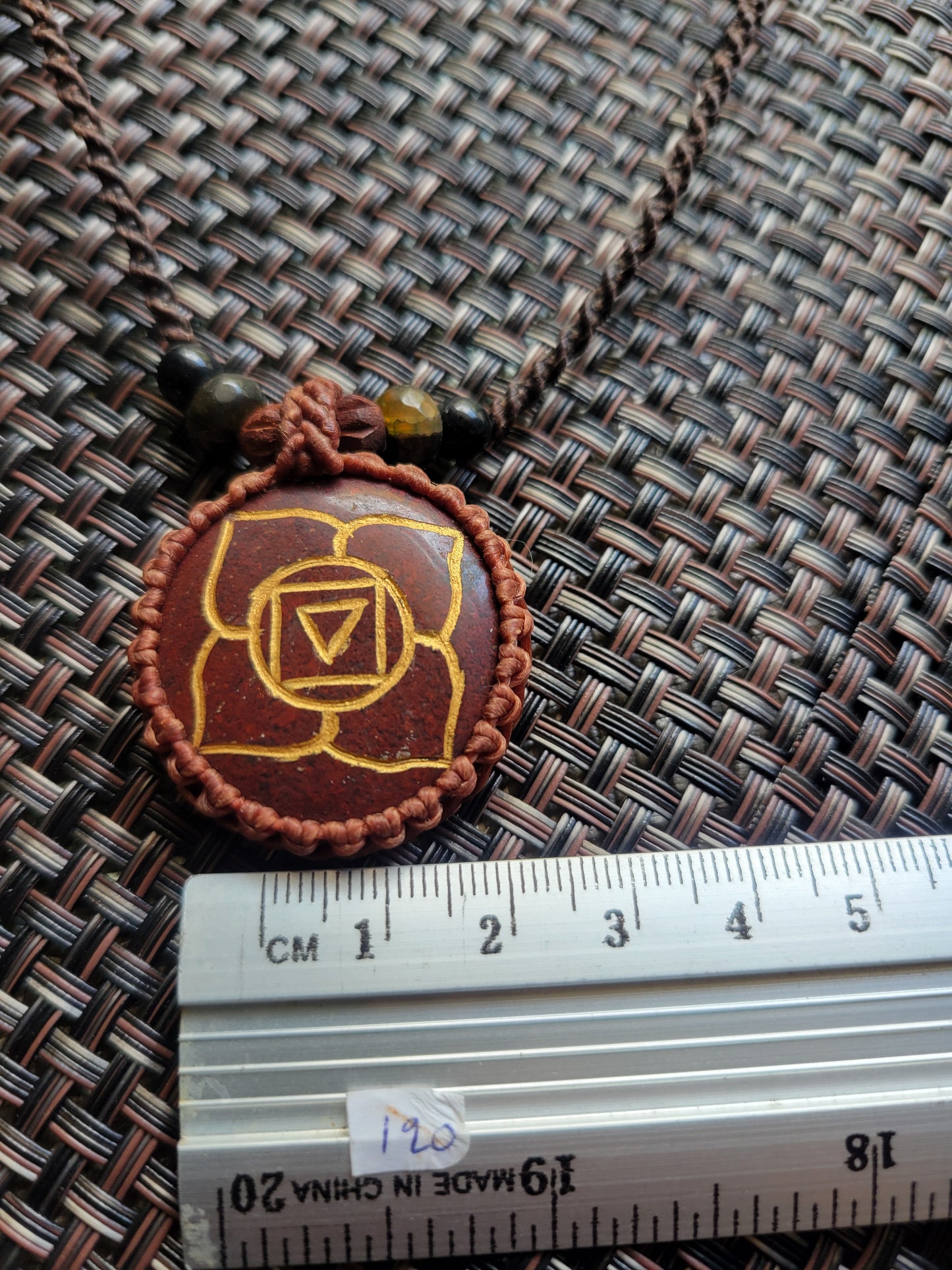 Muladhara Root Chakra Pendant Necklace with stone bead accents