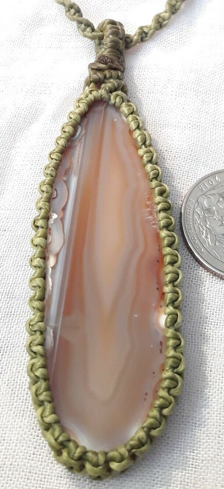 Pink Agate Crystal Pendant Necklace
