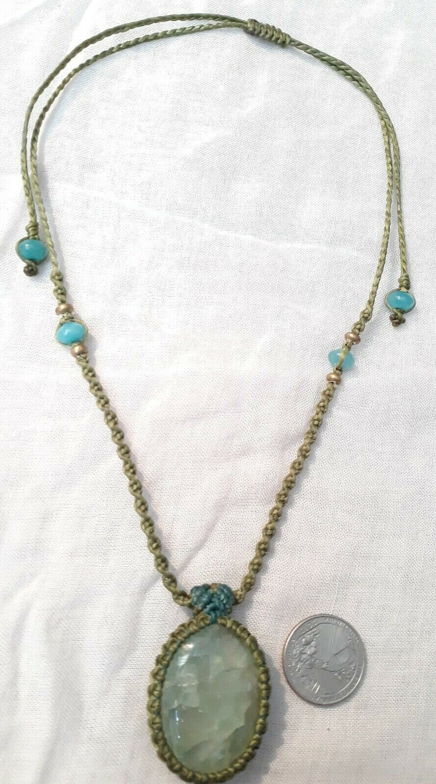 Quartz Crystal Pendant - Minimalist Adjustable Length Necklace