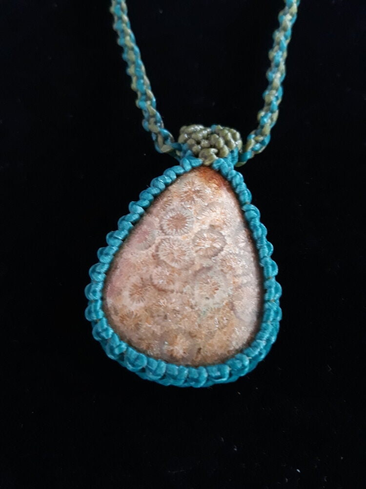 Fossilized Coral Pendant Necklace