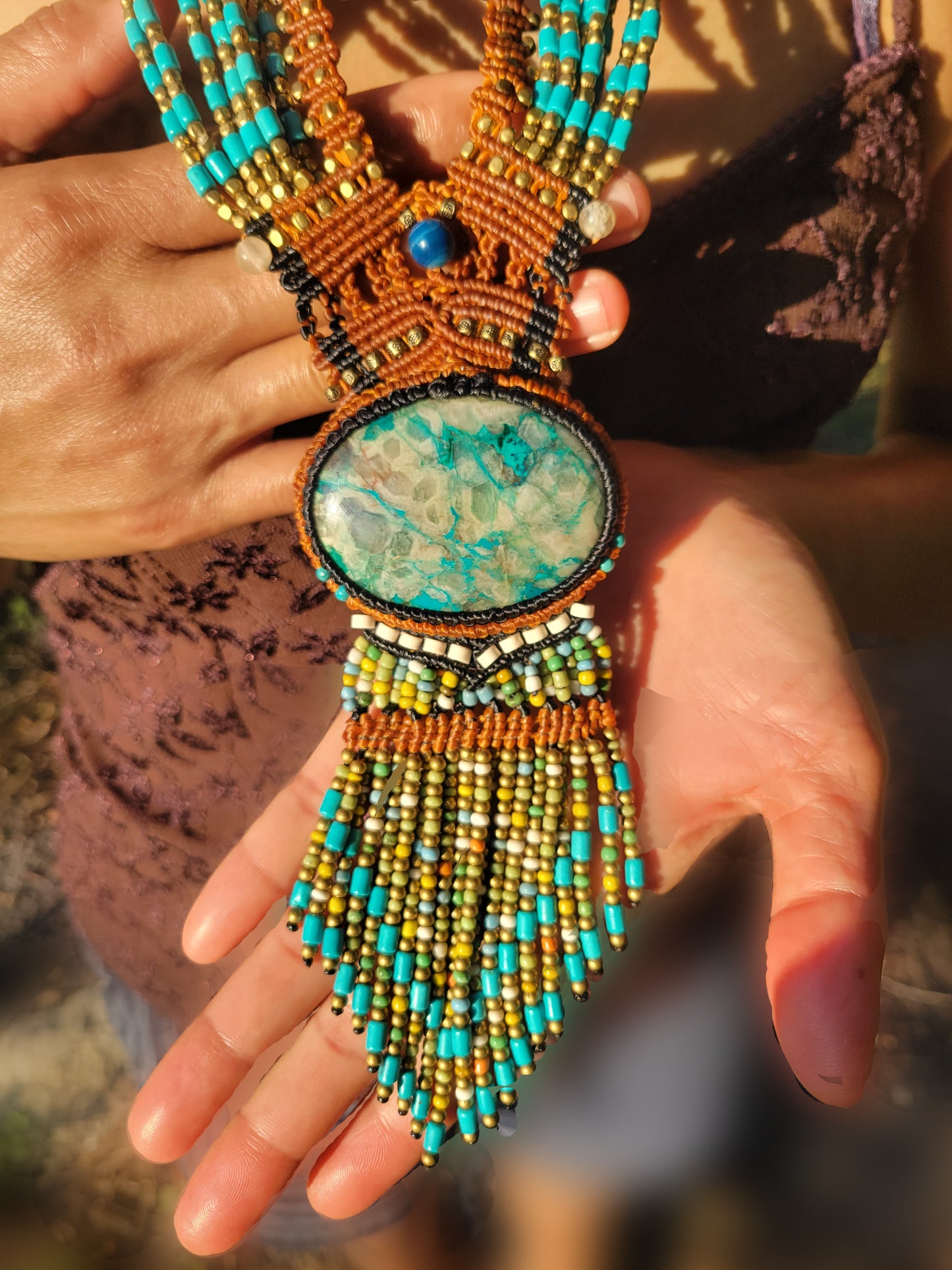 Spirit of the Winds: Amazonite Embrace in Native Strands
