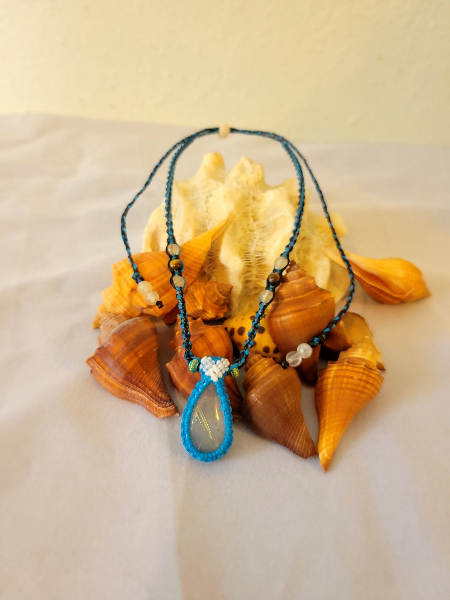 Golden Quartz Slice Pendant - Translucent Beauty with Gold Thread Inclusions