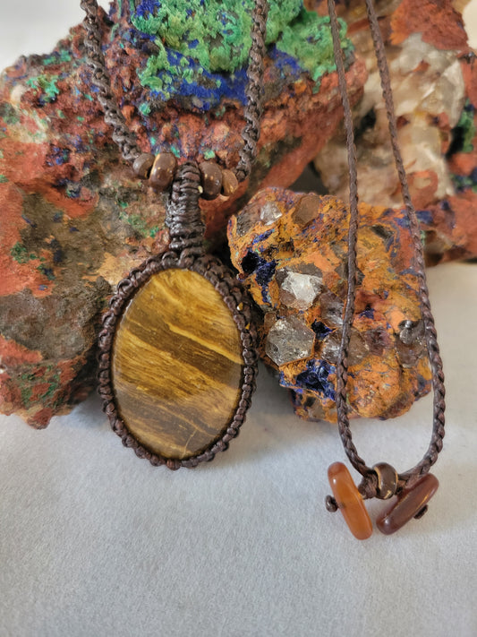 Tiger Eye Pendant Necklace