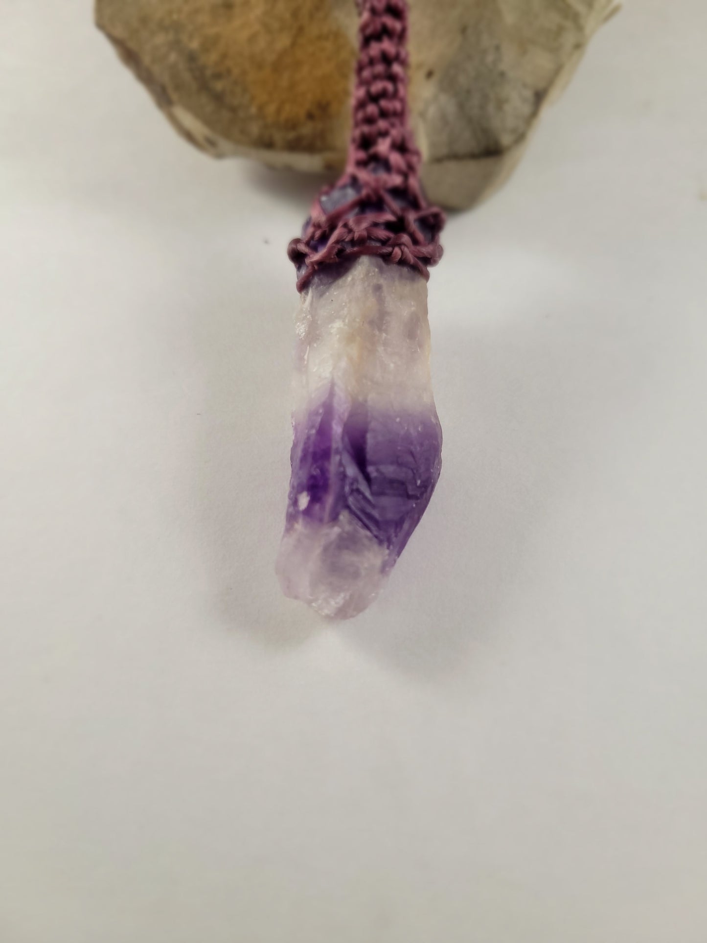 Amethyst Drop Crystal Pendant