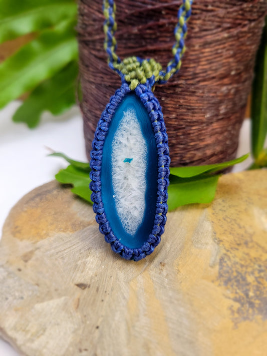 Agate Slice Pendant Necklace