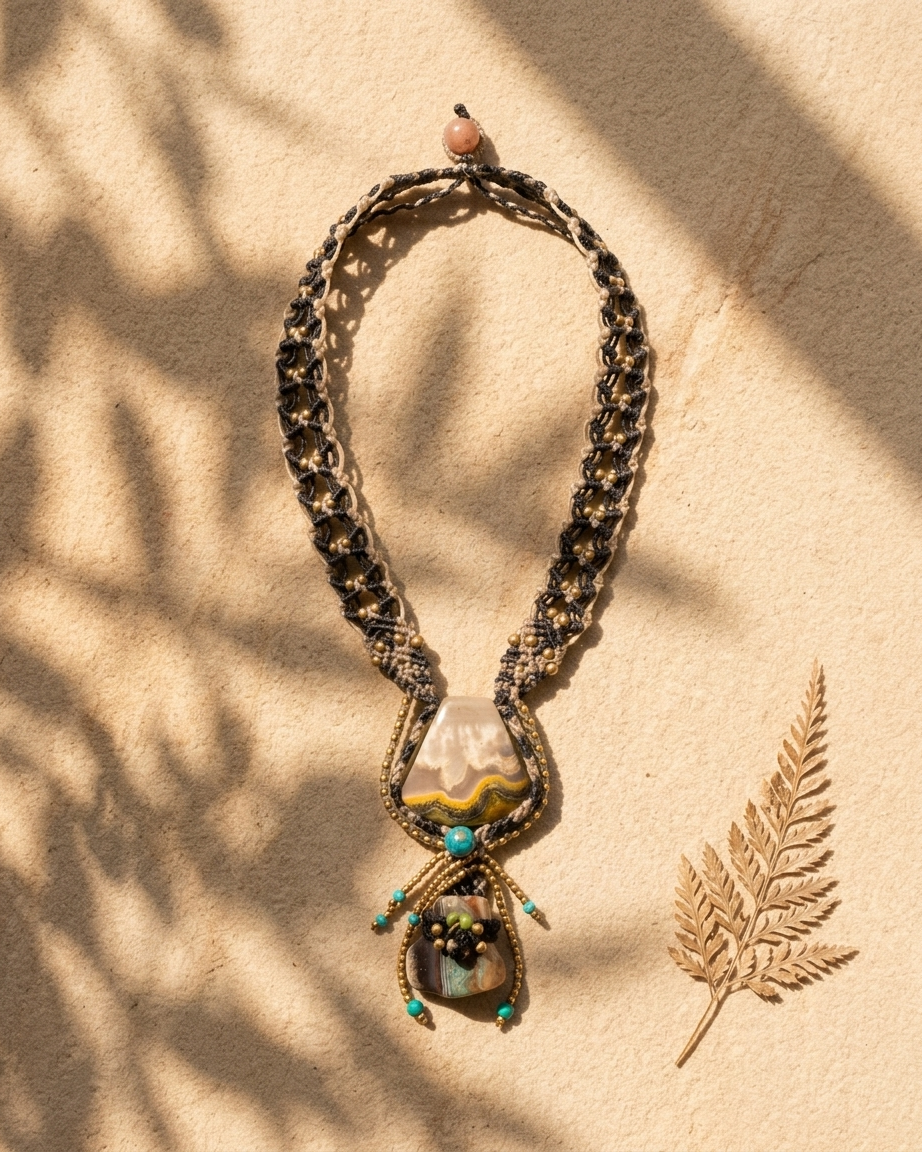 Bumblebee Jasper Necklace – Desert Hive Spirit Choker