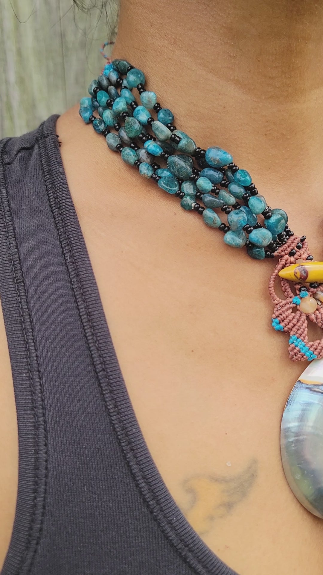 Ocean Heart Nautilus Necklace – Limited-Edition Shell Pendant with Jasper & Beaded Strands