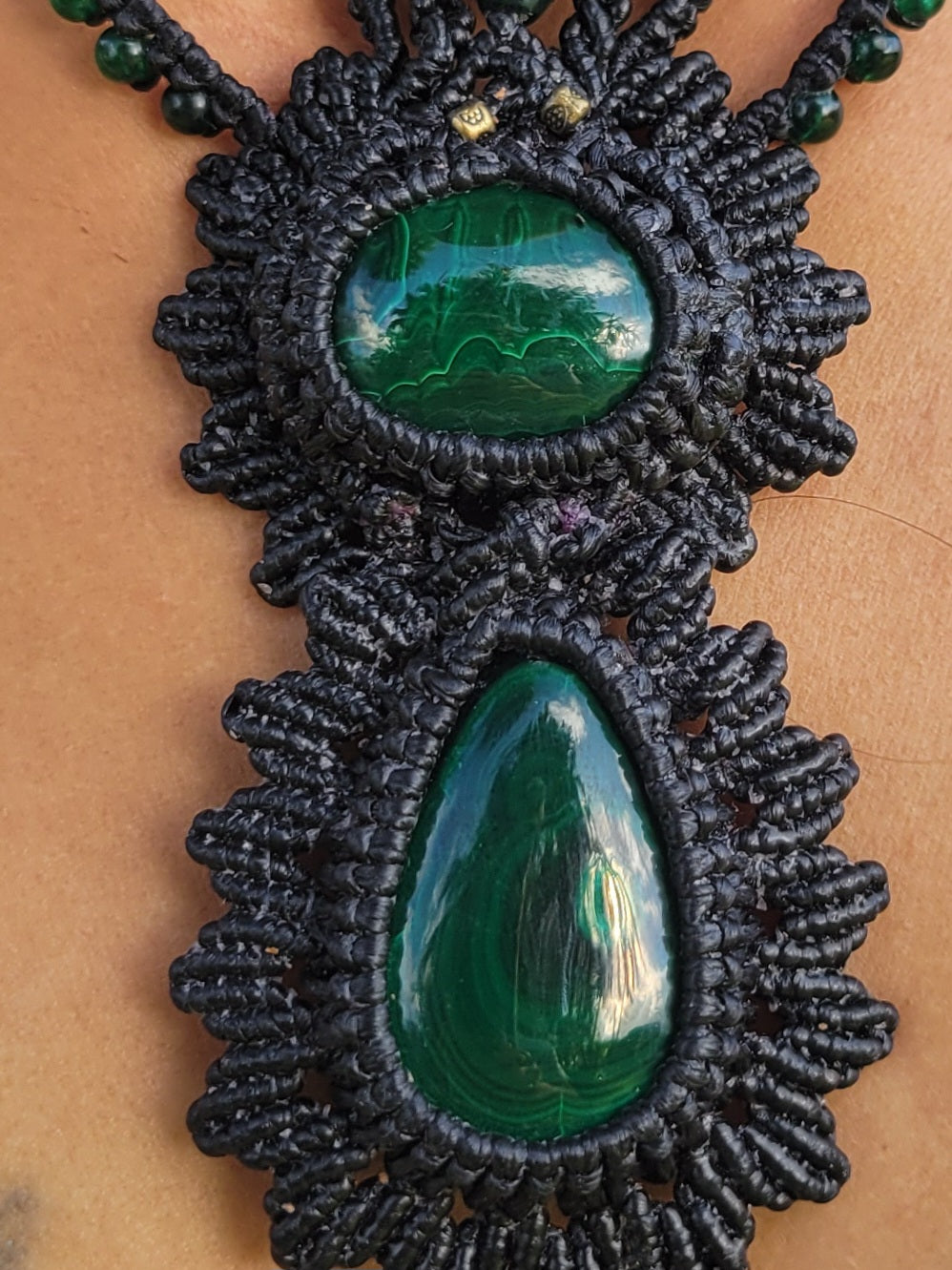 Nature inspired jewelry featuring malachite gemstones