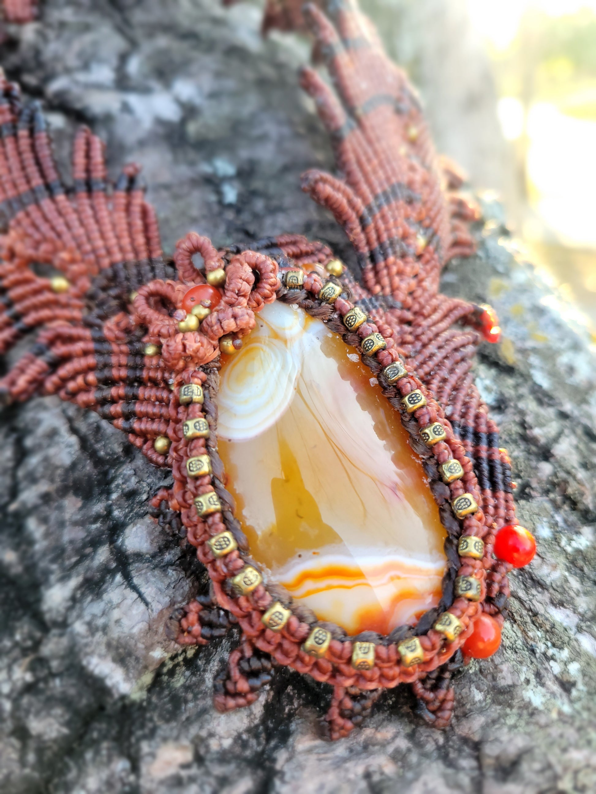 “Phoenix Rising” Carnelian Agate Pendant