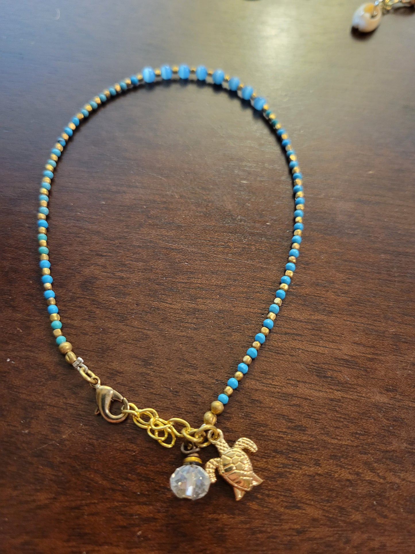 Boho Anklets featuring beaded design with ocean turtle charm and adjustable length for comfortable everyday wear