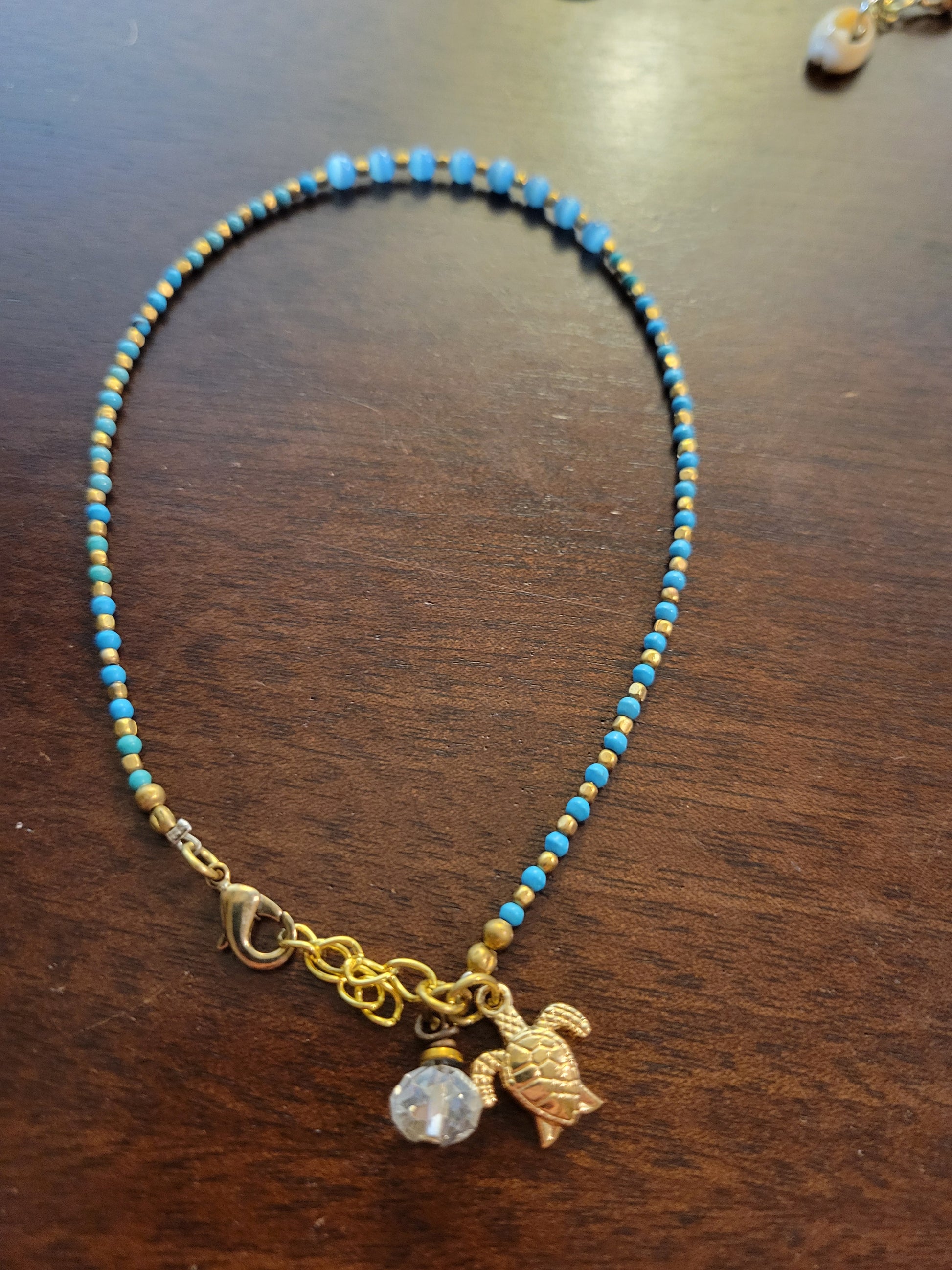 Boho Anklets featuring beaded design with ocean turtle charm and adjustable length for comfortable everyday wear