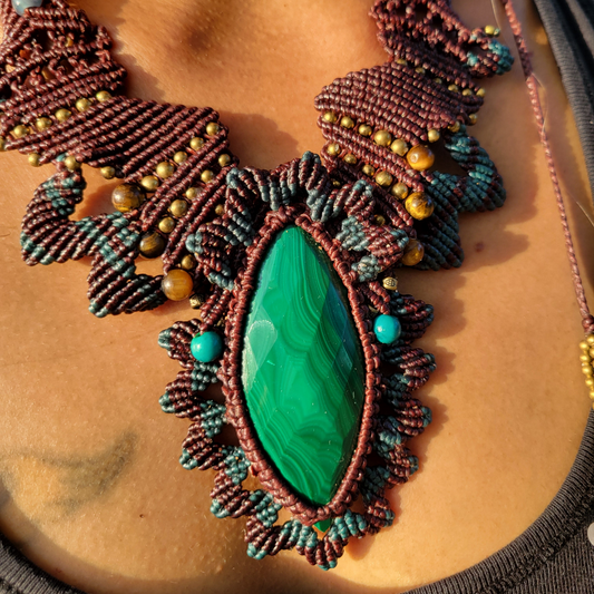 Malachite Pendant Necklace Malachite Stone