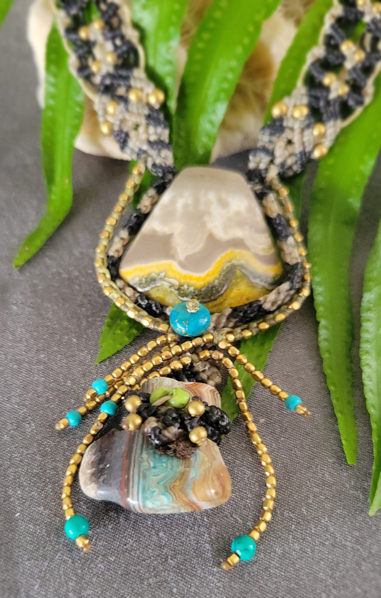 Bumblebee Jasper Necklace – Desert Hive Spirit Choker