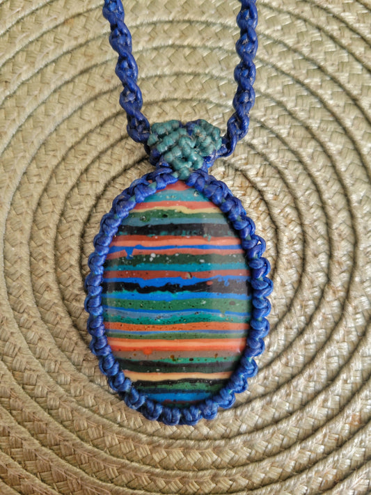 Vivid Rainbow Calcite Pendant