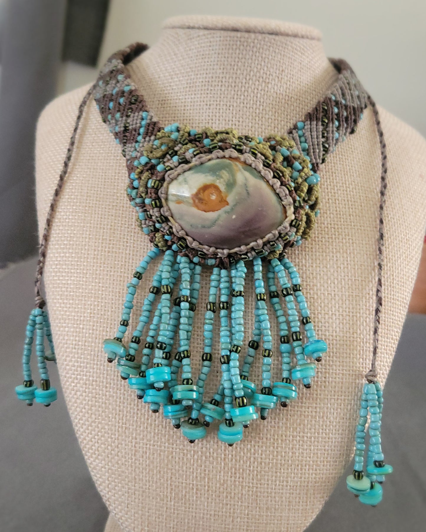 The Eye of Jupiter Polychrome Jasper Choker