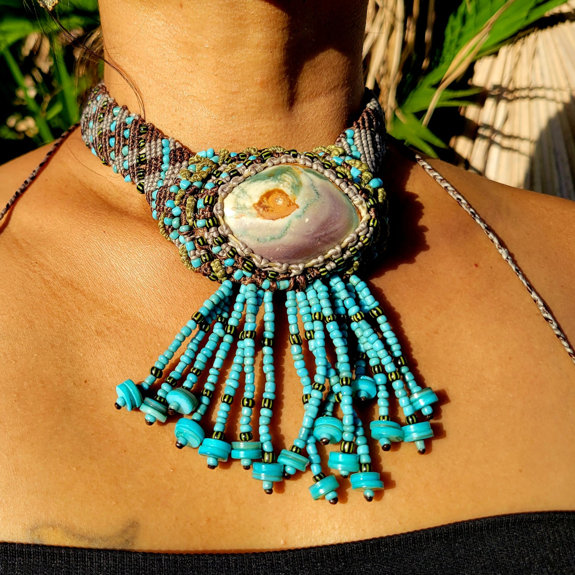The Eye of Jupiter Polychrome Jasper Choker