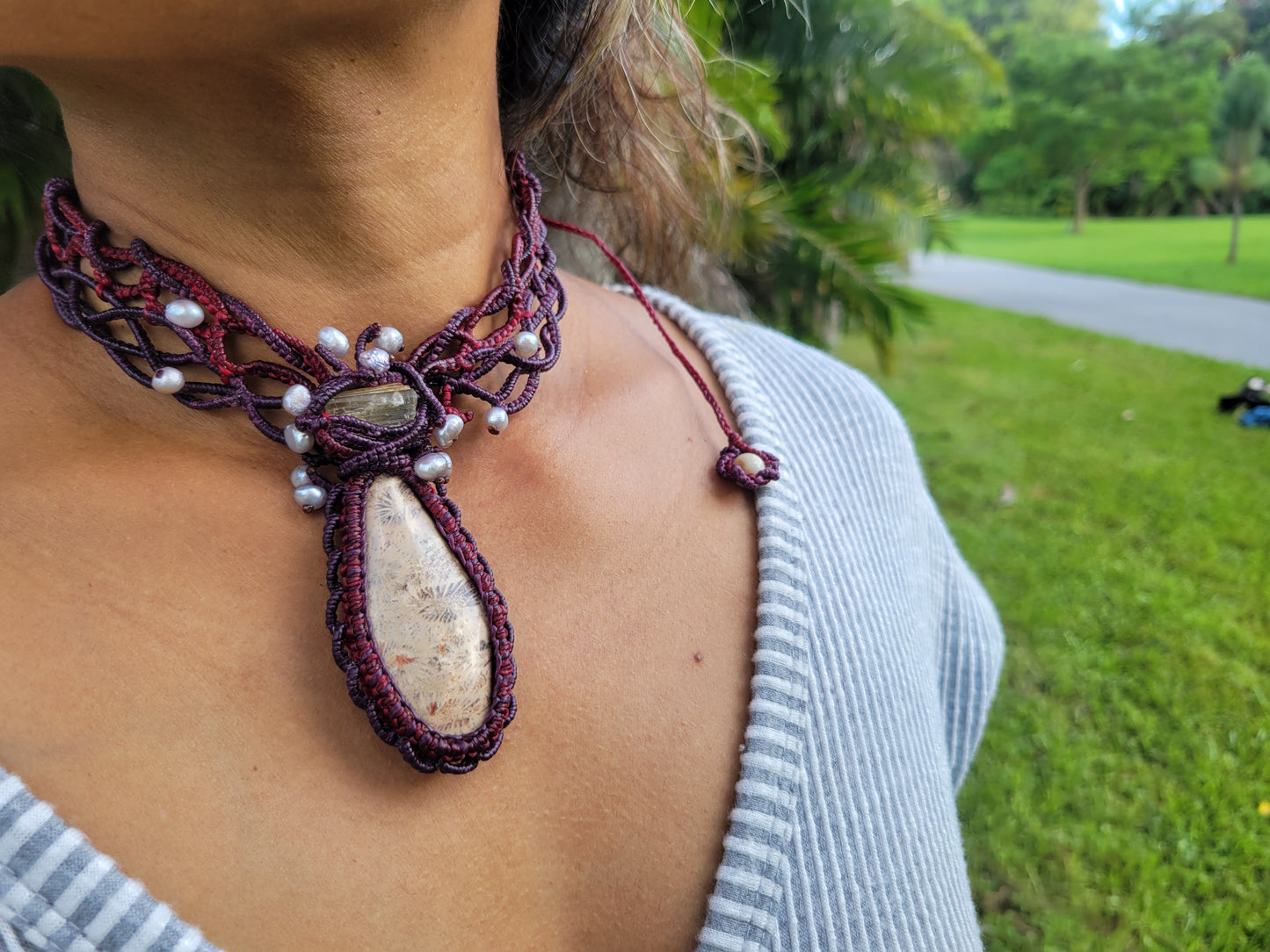 Ocean jewelry featuring pearls and quartz stones