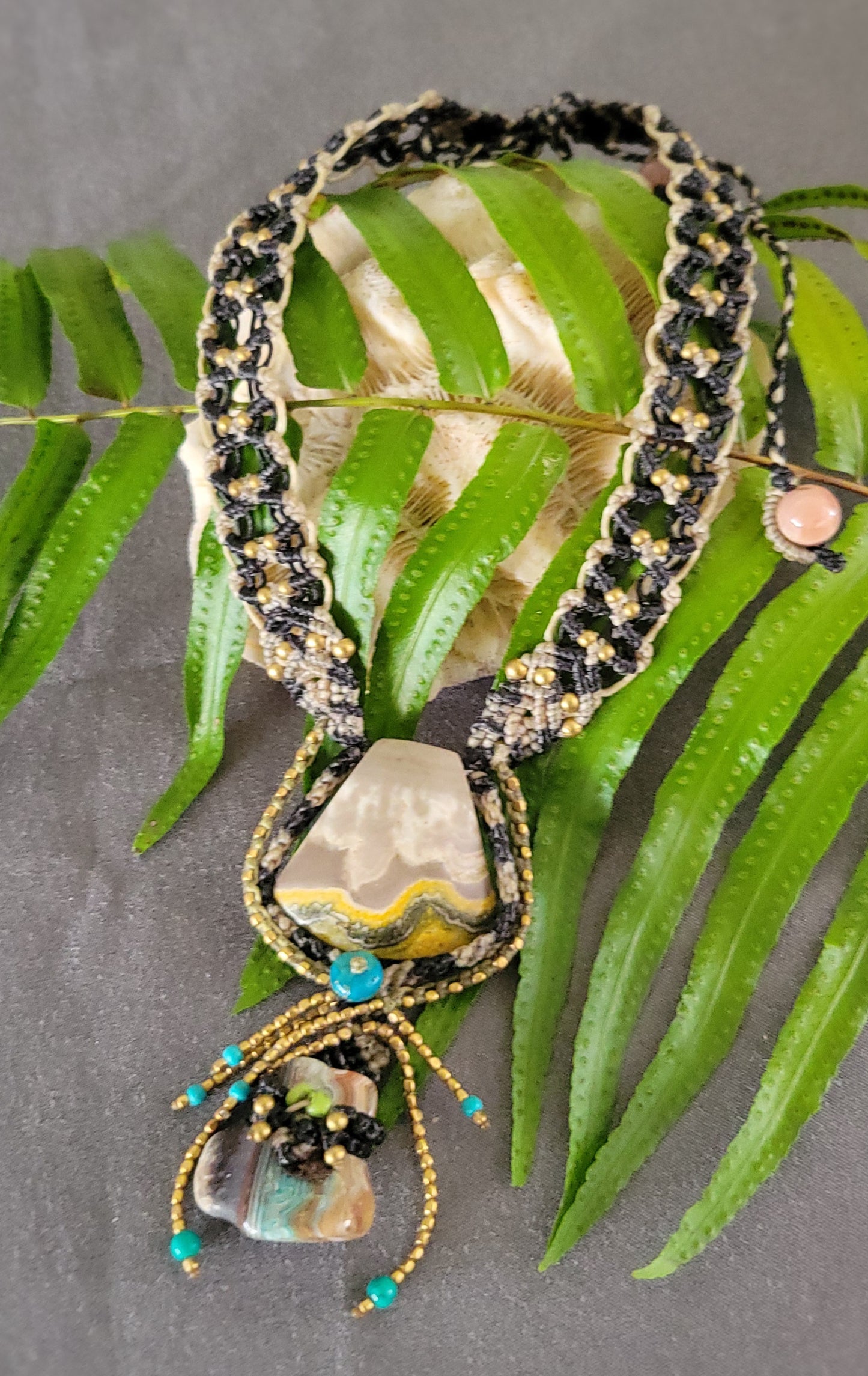 Bumblebee Jasper Necklace – Desert Hive Spirit Choker