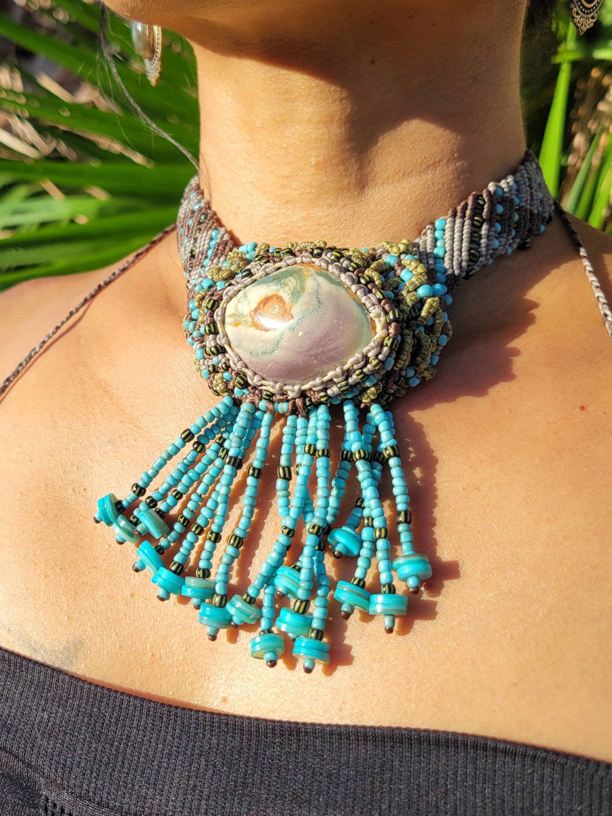 The Eye of Jupiter Polychrome Jasper Choker