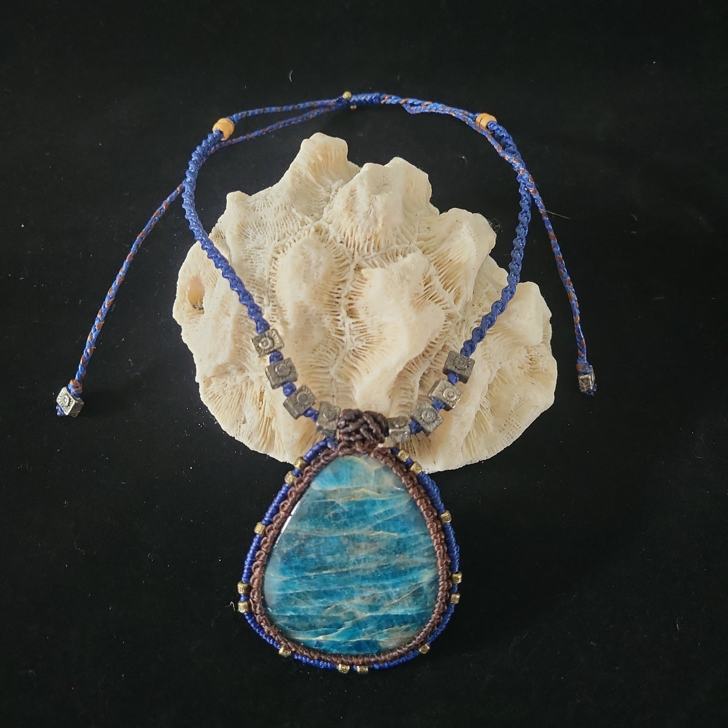 Large Amazonite Pendant Necklace