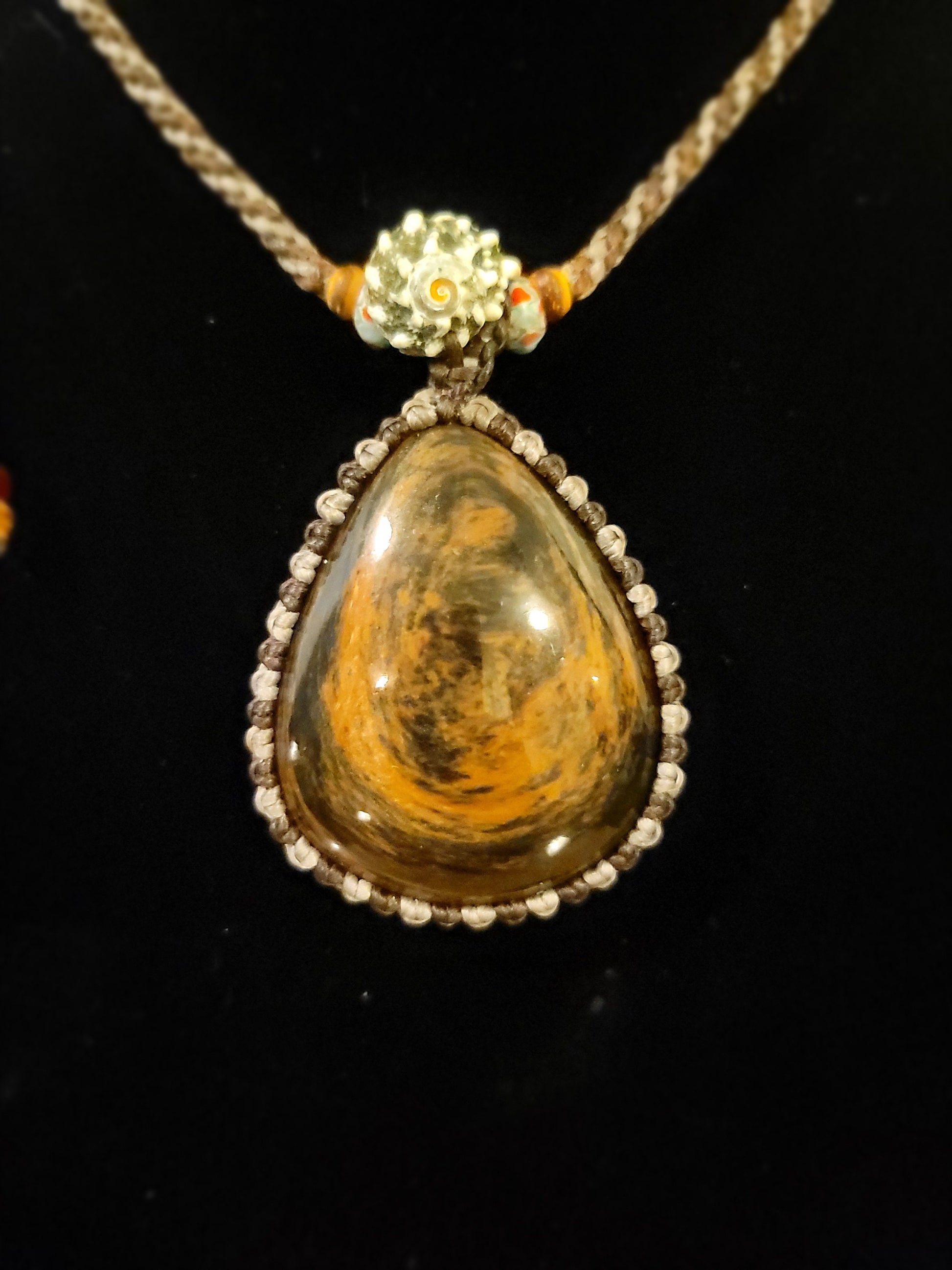 Mahogany Obsidian Pendant Necklace