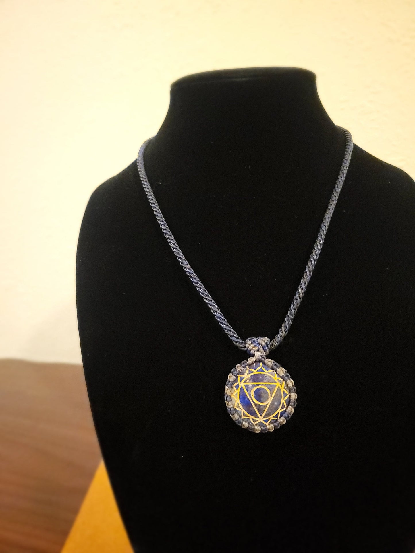 Vishuddha Pendant Necklace - Throat Chakra Alignment - Boho Hippie Jewelry